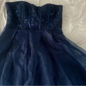 blue formal dress